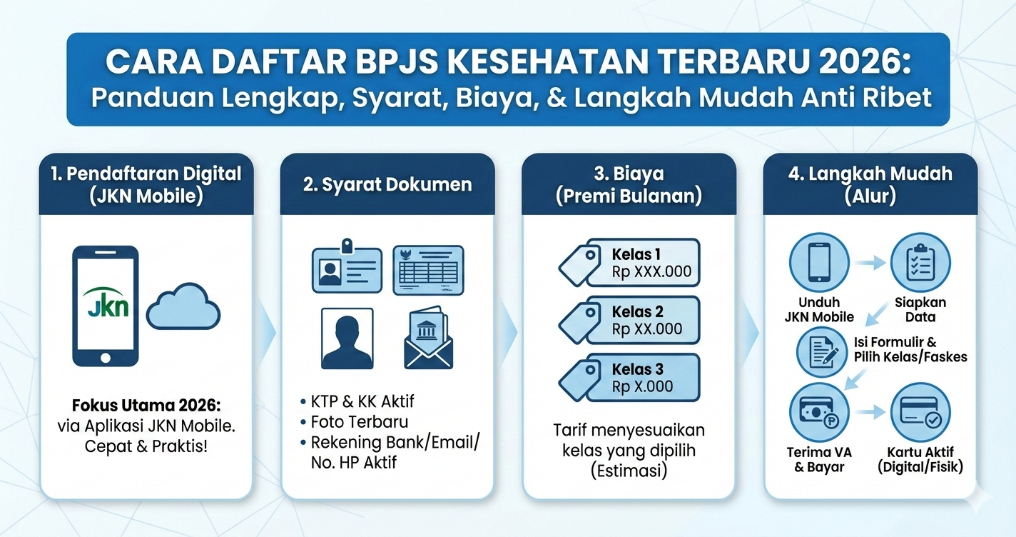Cara Daftar BPJS Kesehatan Terbaru 2026: Panduan Lengkap, Syarat, Biaya, dan Langkah Mudah Anti Ribet