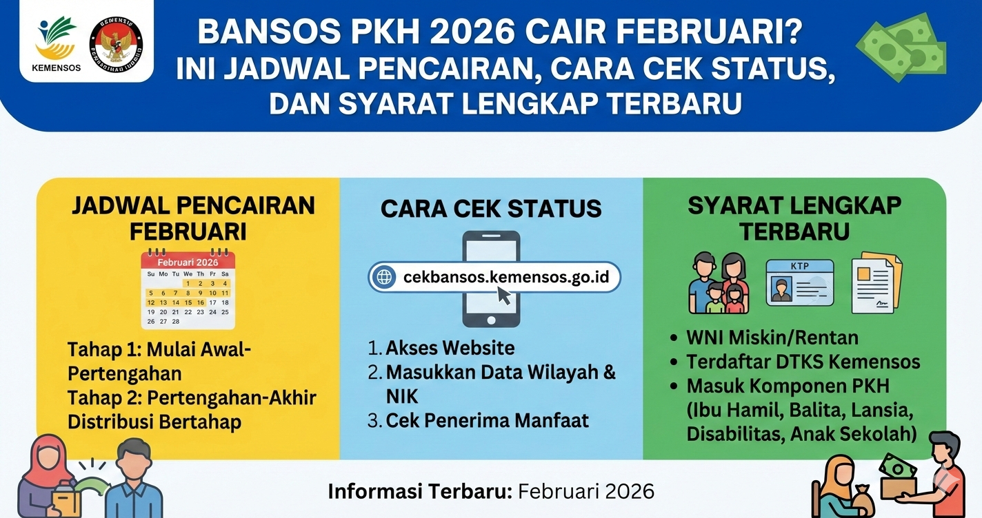 Bansos PKH 2026 Cair Februari? Ini Jadwal Pencairan, Cara Cek Status, dan Syarat Lengkap Terbaru