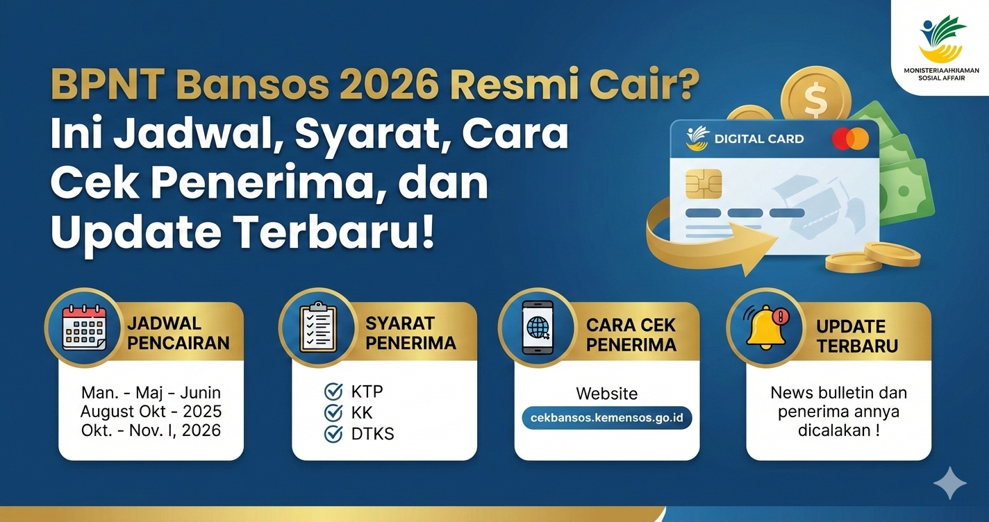 BPNT Bansos 2026 Resmi Cair? Ini Jadwal, Syarat, Cara Cek Penerima, dan Update Terbaru!