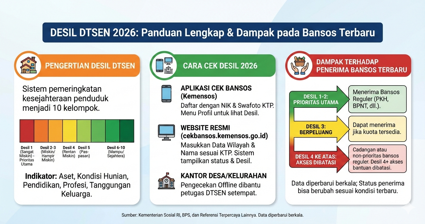 Desil DTSEN 2026: Pengertian, Cara Cek, dan Dampaknya terhadap Penerima Bansos Terbaru