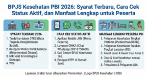 buatkan gambar ukuran 1200x630 BPJS Kesehatan PBI 2026: Syarat Terbaru, Cara Cek Status Aktif, dan Manfaat Lengkap untuk Peserta