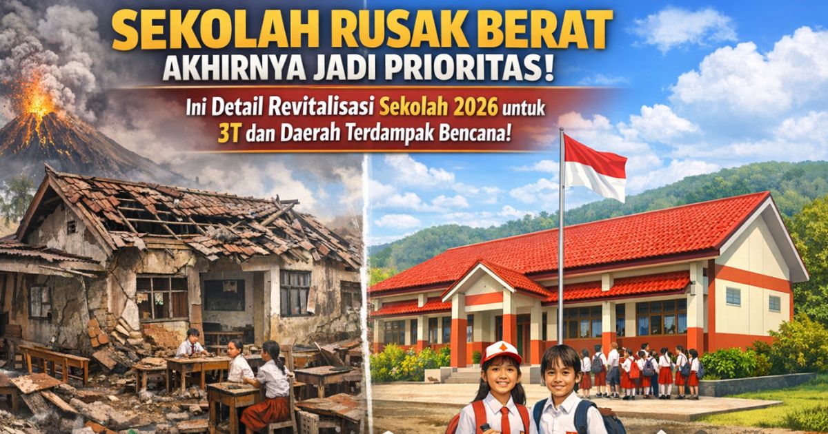 Sekolah Rusak Berat Akhirnya Jadi Prioritas! Ini Detail Revitalisasi Sekolah 2026 untuk 3T dan Daerah Terdampak Bencana