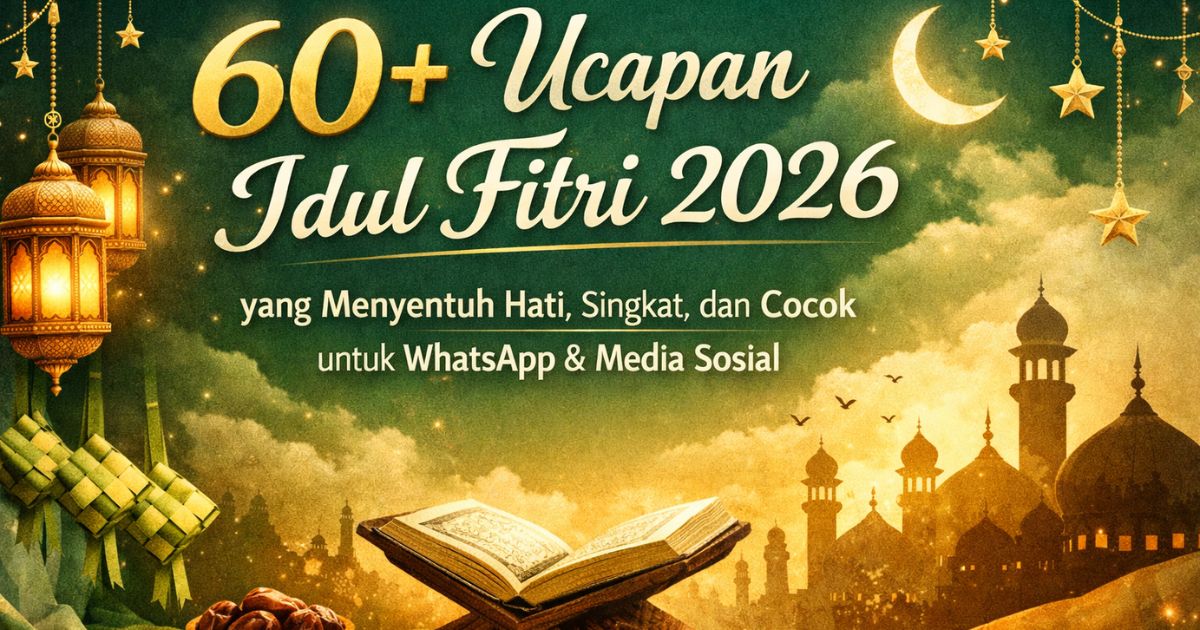 60+ Ucapan Idul Fitri 2026 yang Menyentuh Hati, Singkat, dan Cocok untuk WhatsApp & Media Sosial