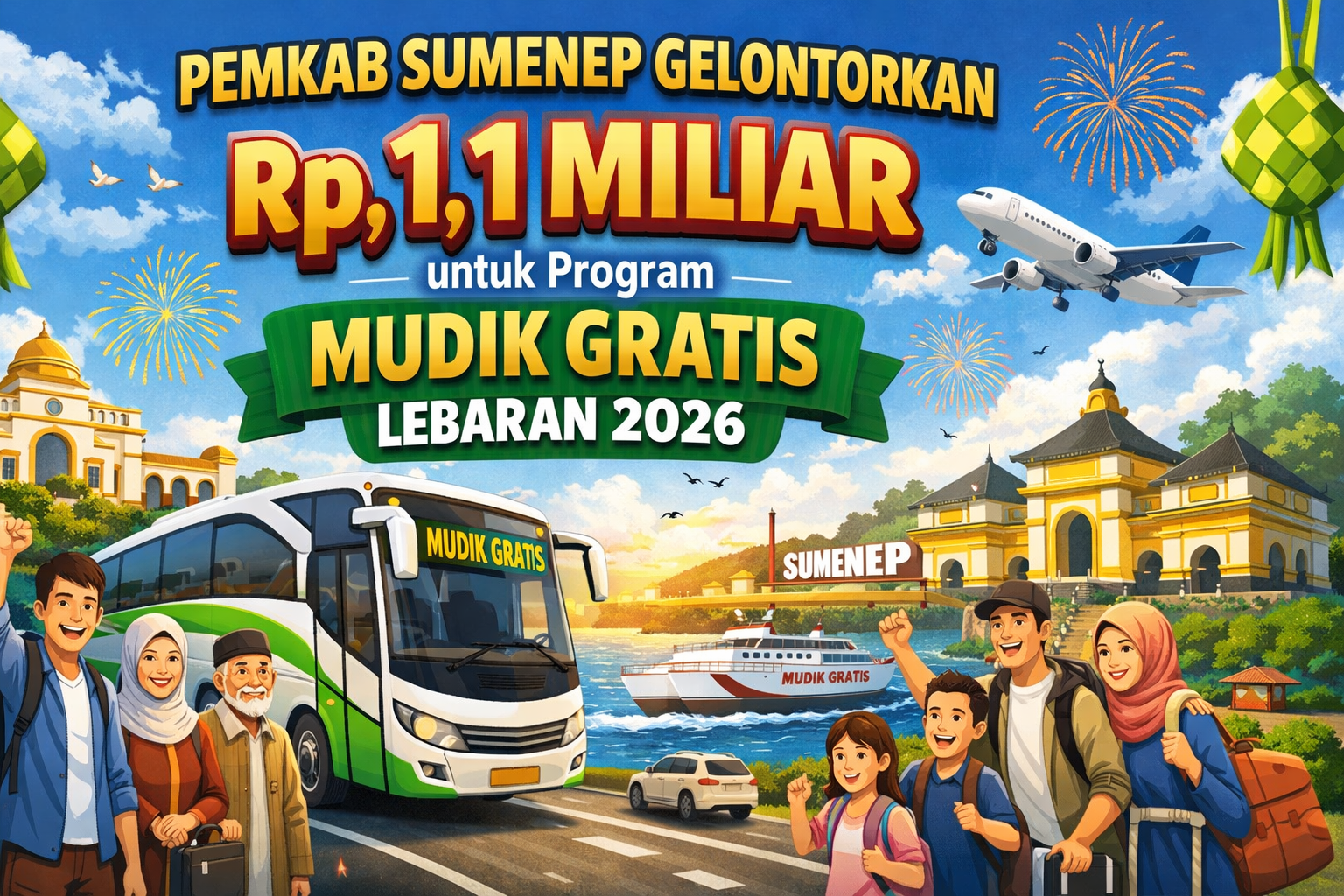 Pemkab Sumenep Gelontorkan Rp 1,1 Miliar untuk Program Mudik Gratis Lebaran 2026
